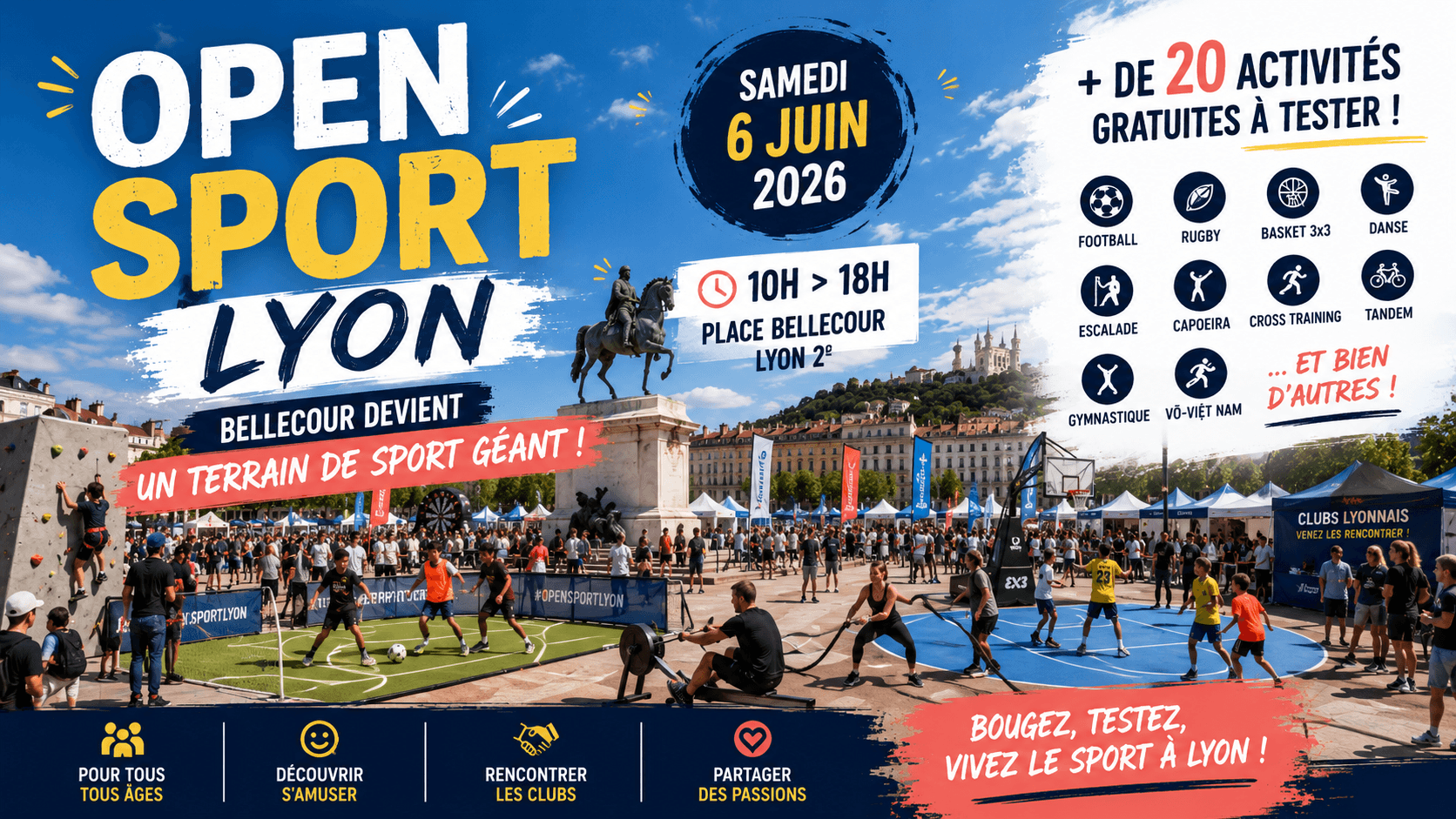Open Sport Lyon : Bellecour transformée en terrain de sport géant