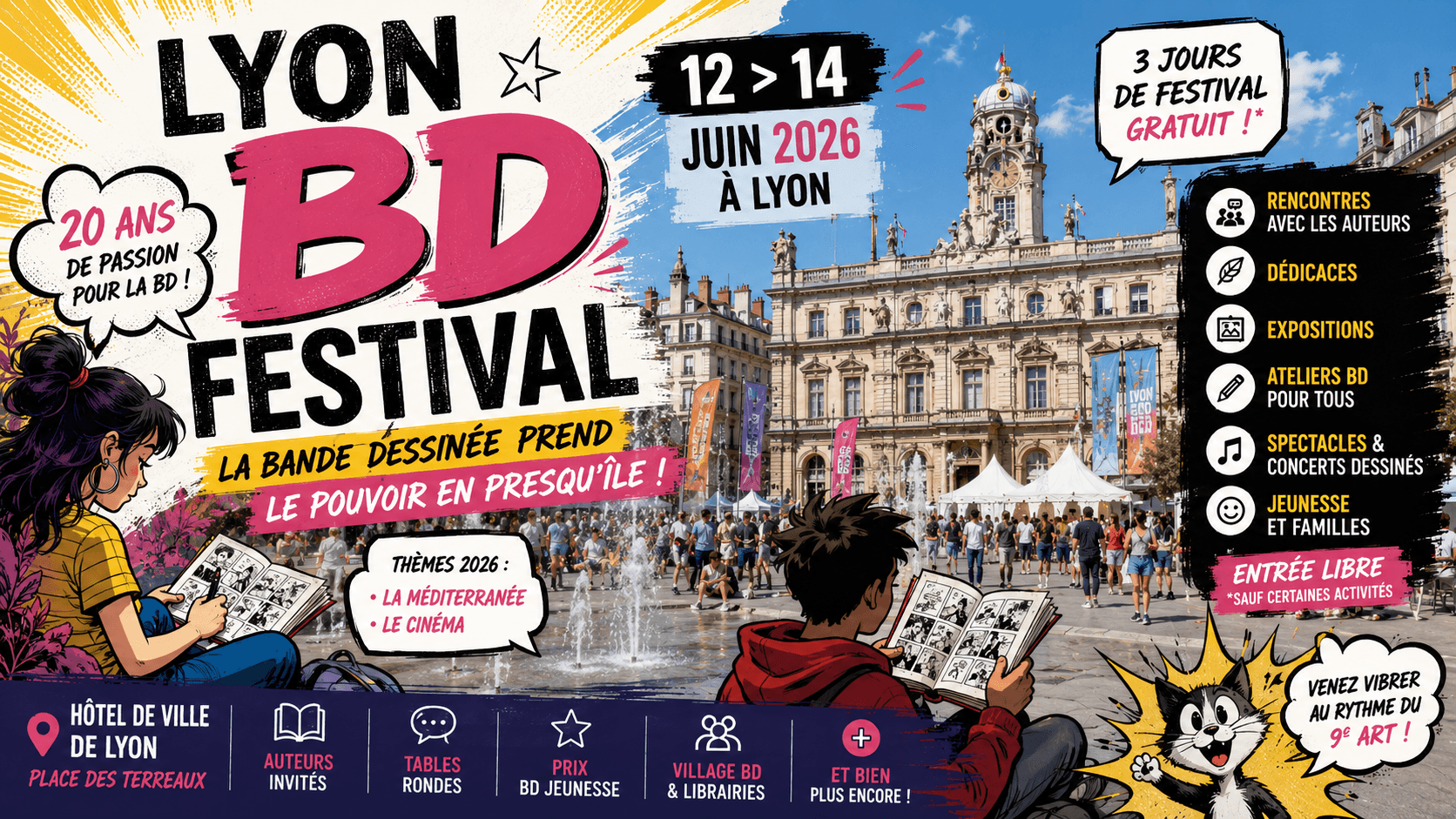 Lyon BD Festival : la bande dessinée prend le pouvoir en Presqu’île