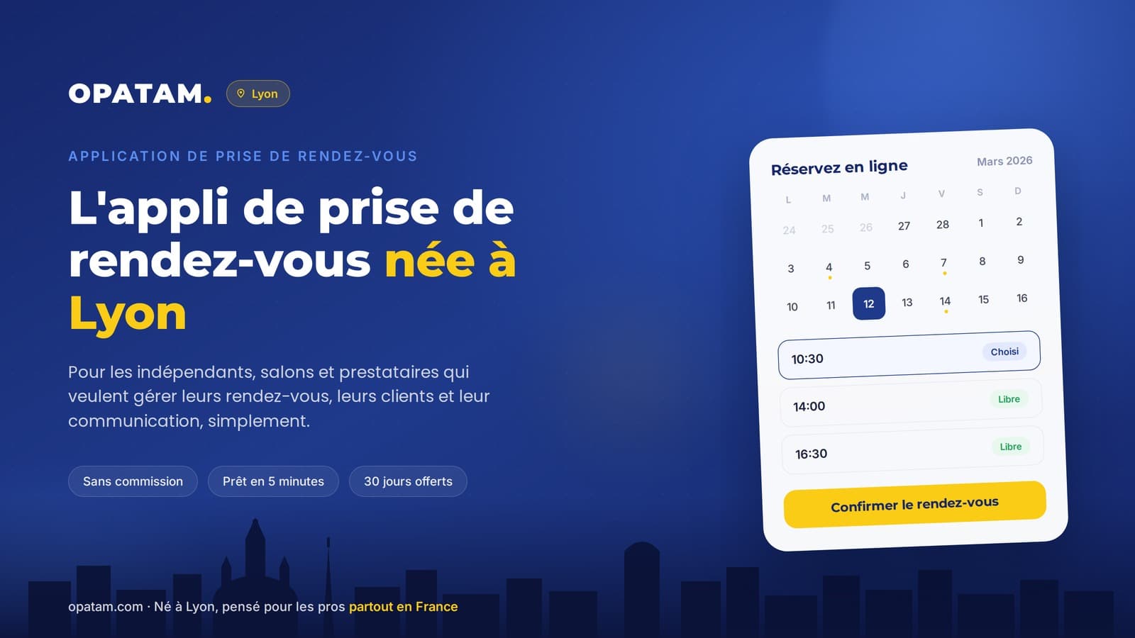 OPATAM, l’application de prise de rendez-vous née à Lyon